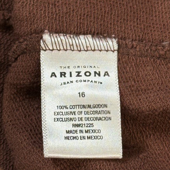 SOLD y2k brown sweat shorts with gold jewel crown arizona jean company size 4 - Picture 4 of 8